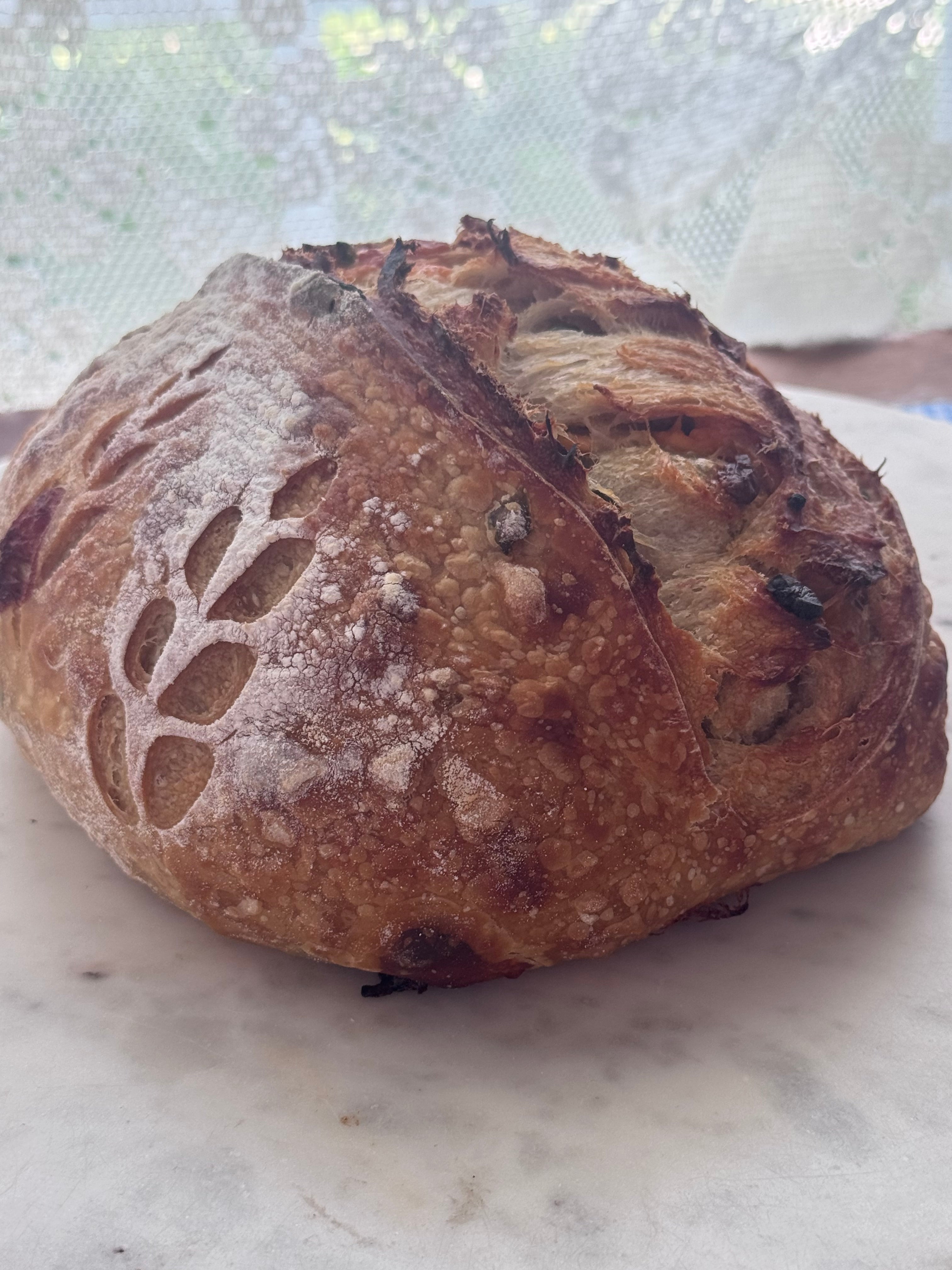 Hot Honey, Cheddar, and Jalapeño Sourdough